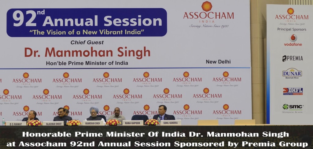 Honorable Prime Minister of India Dr. Manmohan Singh at Assocham 92nd Annual Session