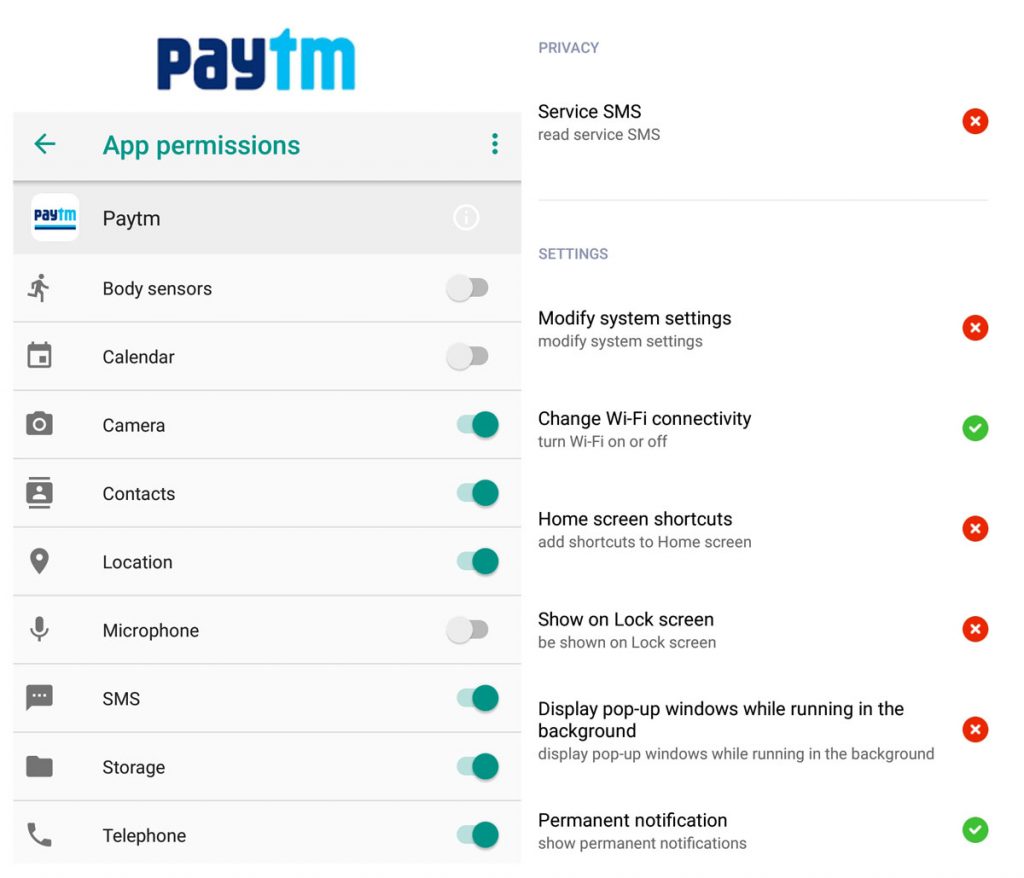 paytm, wallet, india, app permisisons, hackers, threats