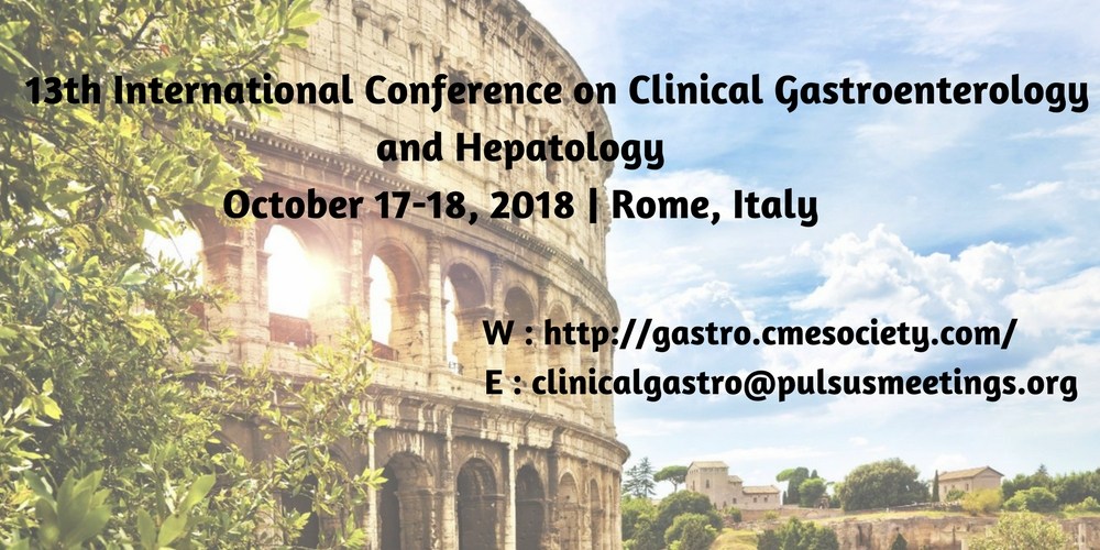 Clinical Gastro 2018 at Rome, Italy